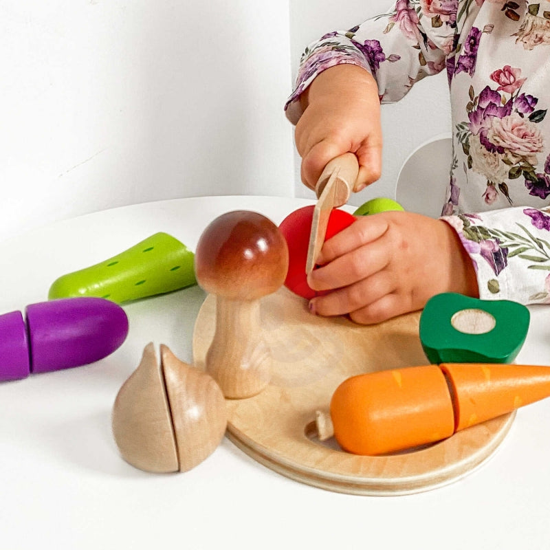 CLASSIC WORLD Medinis daržovių pjaustymo rinkinys su Velcro 16 vnt – vaizdas 3