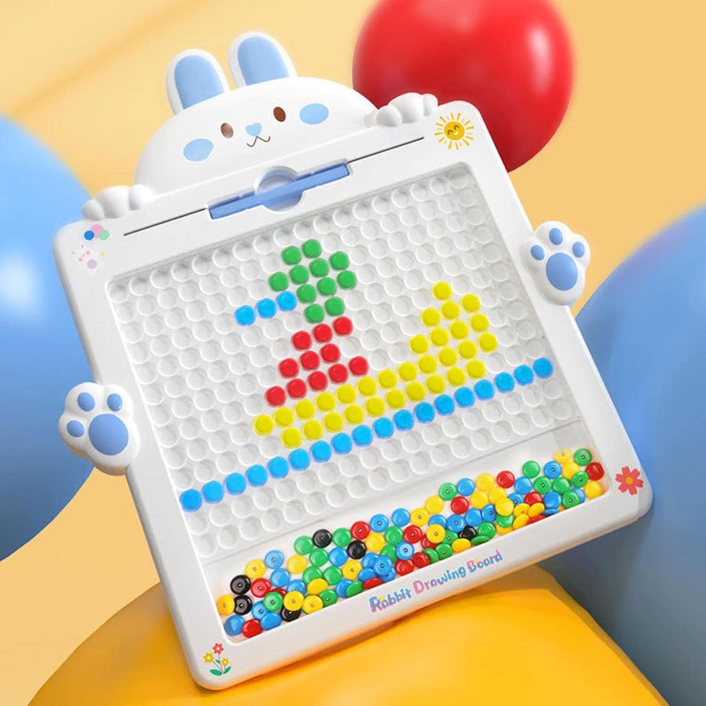 WOOPIE Montessori MagPad magnetinė piešimo lenta vaikams (Kiškis) – vaizdas 7