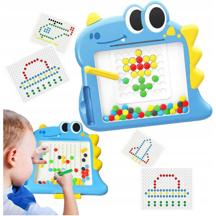 WOOPIE Magnetinė Mozaikos Lenta Montessori MagPad Dinozauras