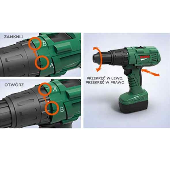 WOOPIE Didelė įrankių dėžė vaikams – suktuvo naudojimas su ilgu varžtu – vaizdas 5