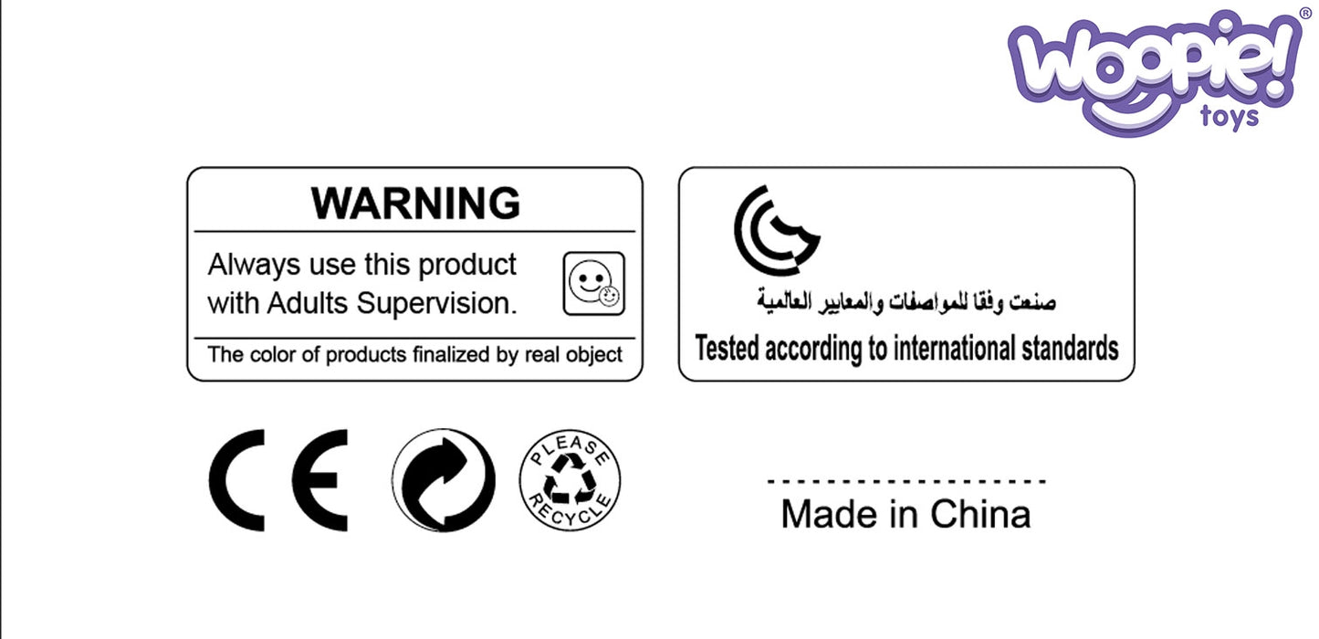 WOOPIE BABY Minkštas 2in1 Barškutis ir Kramtukas, Sensorinis Žaislas Kūdikiams (0m+)