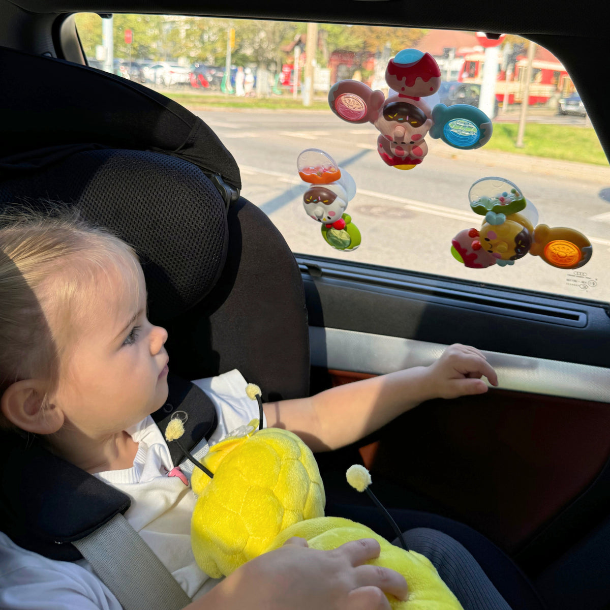WOOPIE BABY Suktukas Sensorinis Žaislas Bitė Vištiukė Triušis 3 vnt.