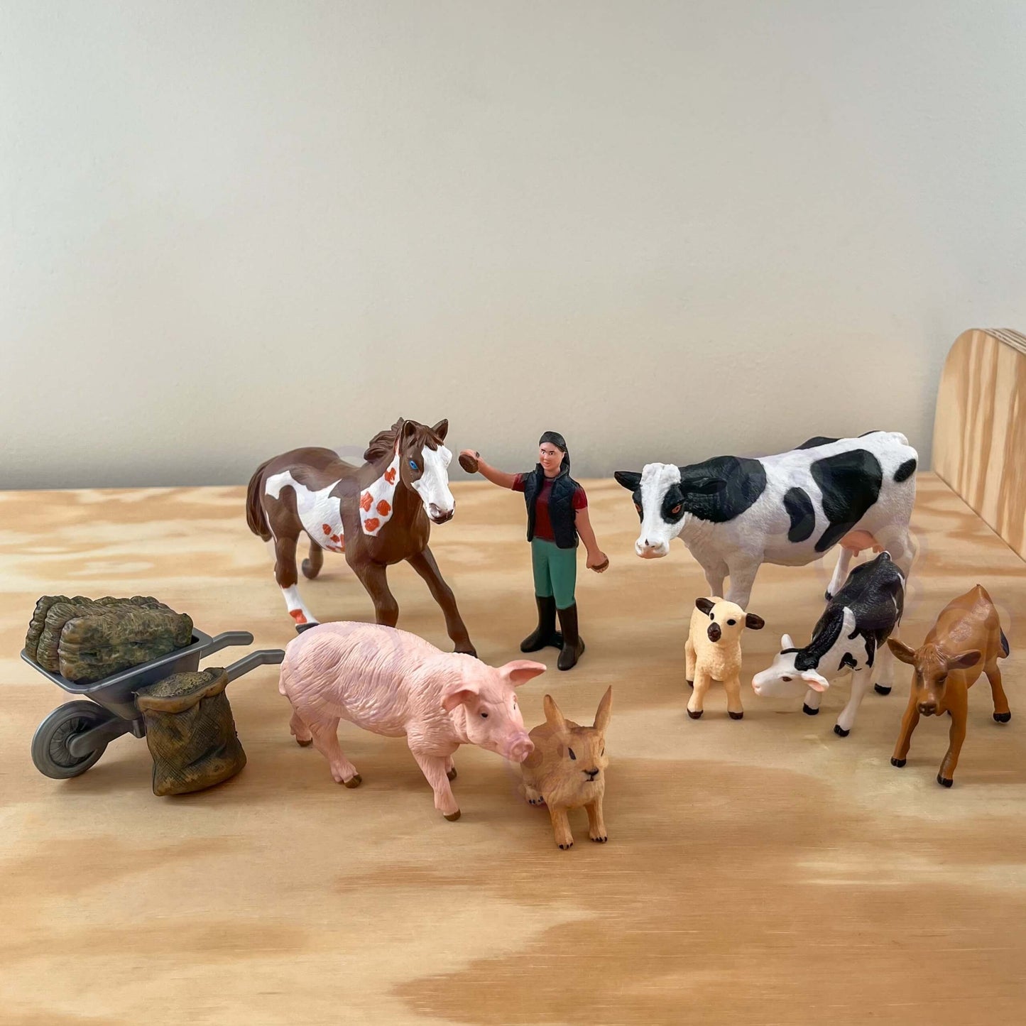 WOOPIE Happy Farm Ūkio Gyvūnų Figūrėlių Rinkinys 10 vnt.