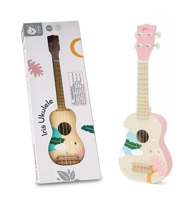 CLASSIC WORLD Rožinė medinė ukulelė vaikams – vaizdas 2