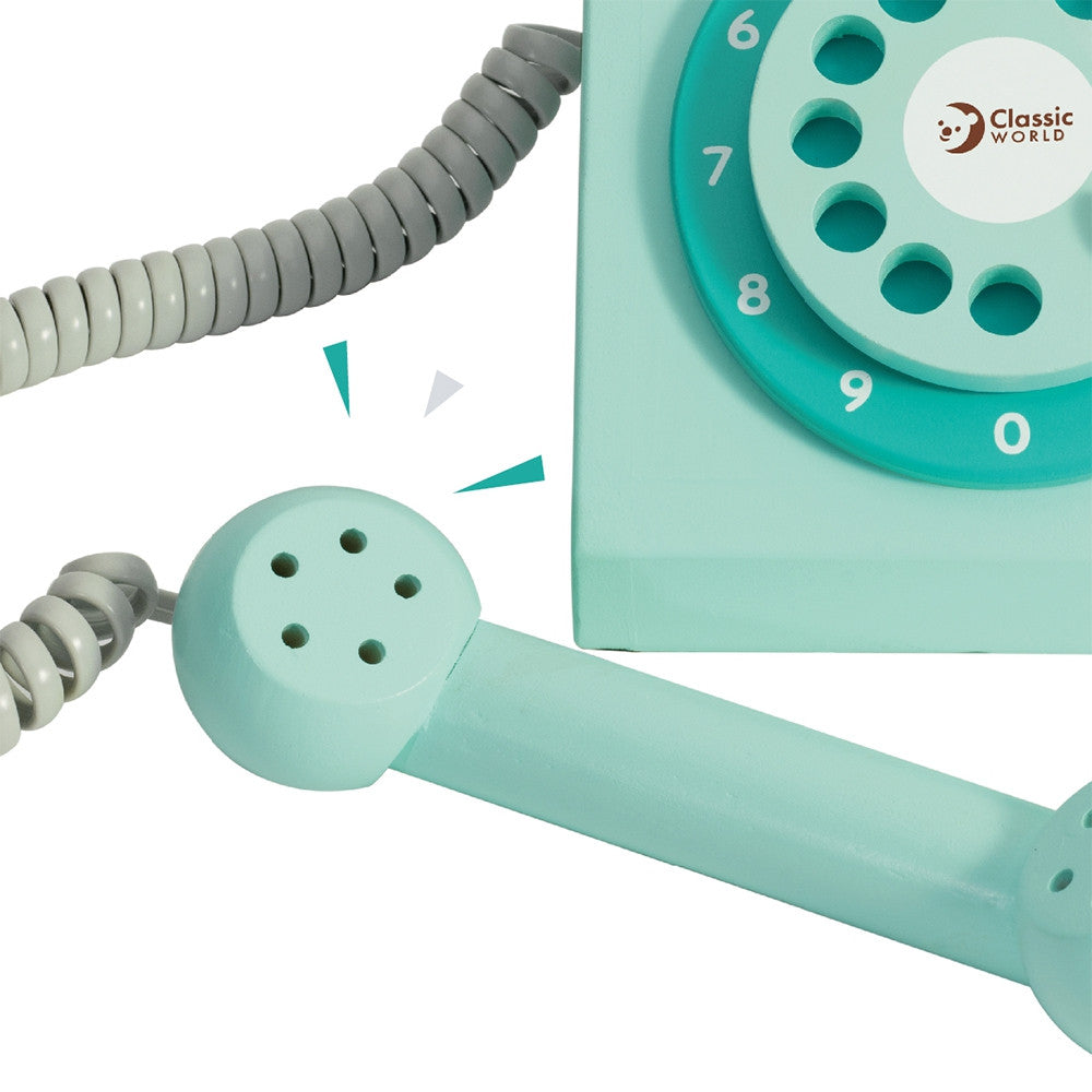 CLASSIC WORLD Medinis Telefono Aparatas Vaikams Vintažinis Stilius
