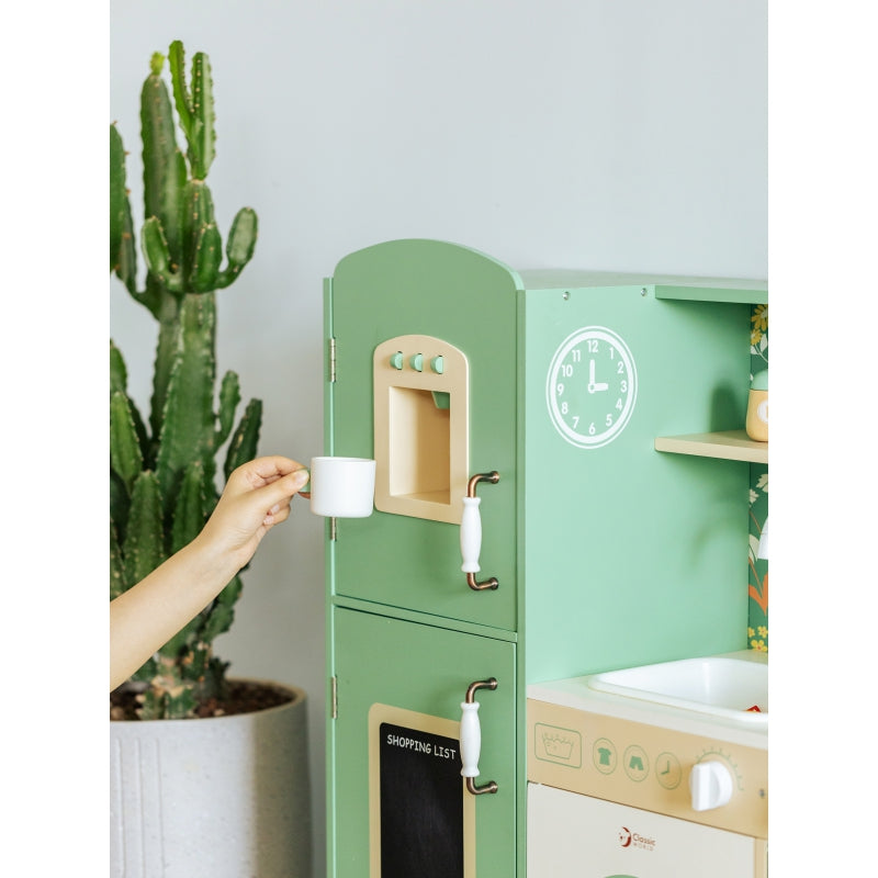 CLASSIC WORLD Didelė medinė vintažinė virtuvė vaikams + priedai – vaizdas 3