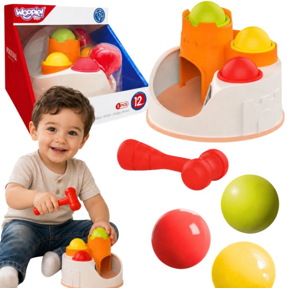 WOOPIE Baby Pilies Formos Kamuoliukų Plaktukas Lavinamasis Žaislas 12m+