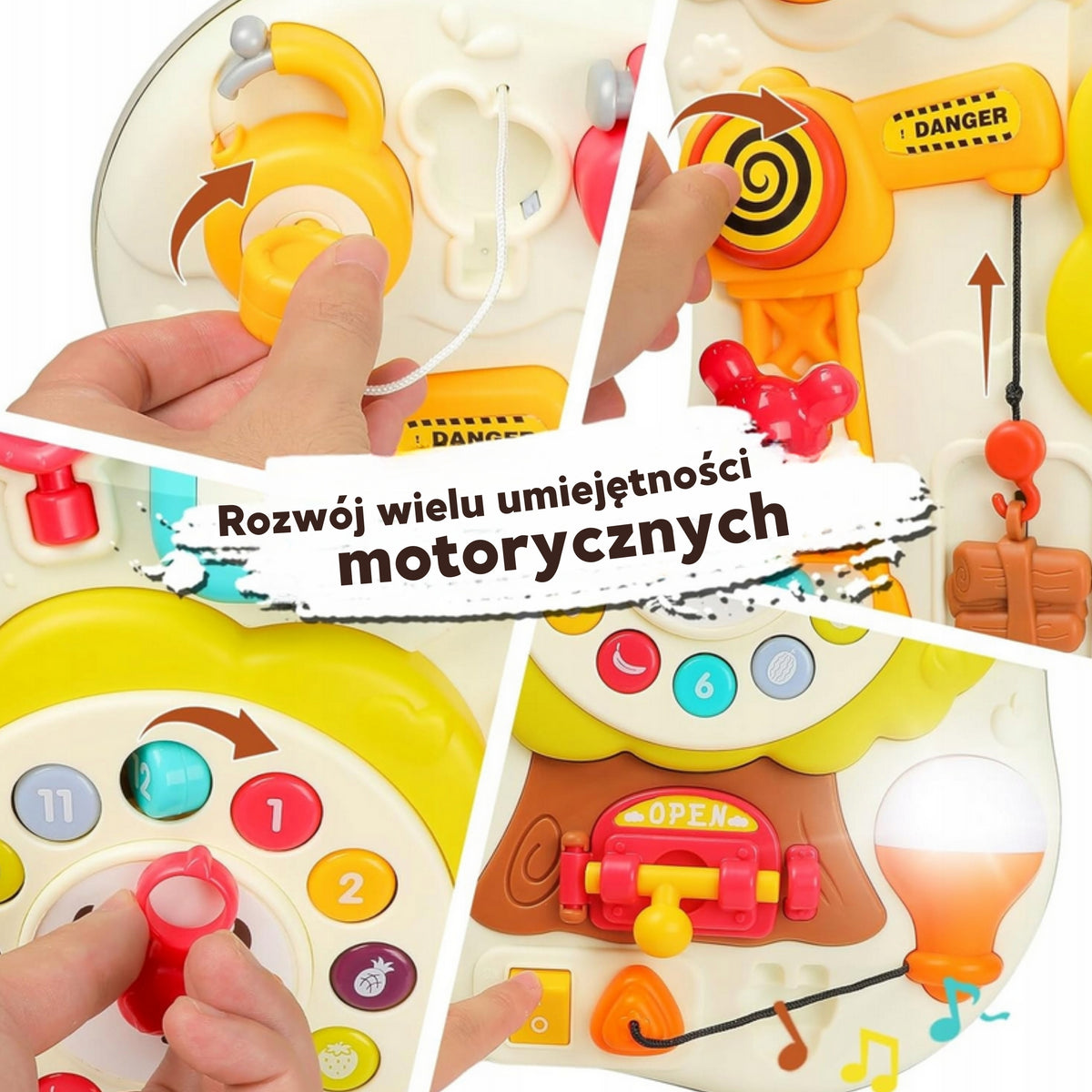 WOOPIE Baby Montessori Lavinamoji Manipuliacinė Lenta Kūdikiams 1+