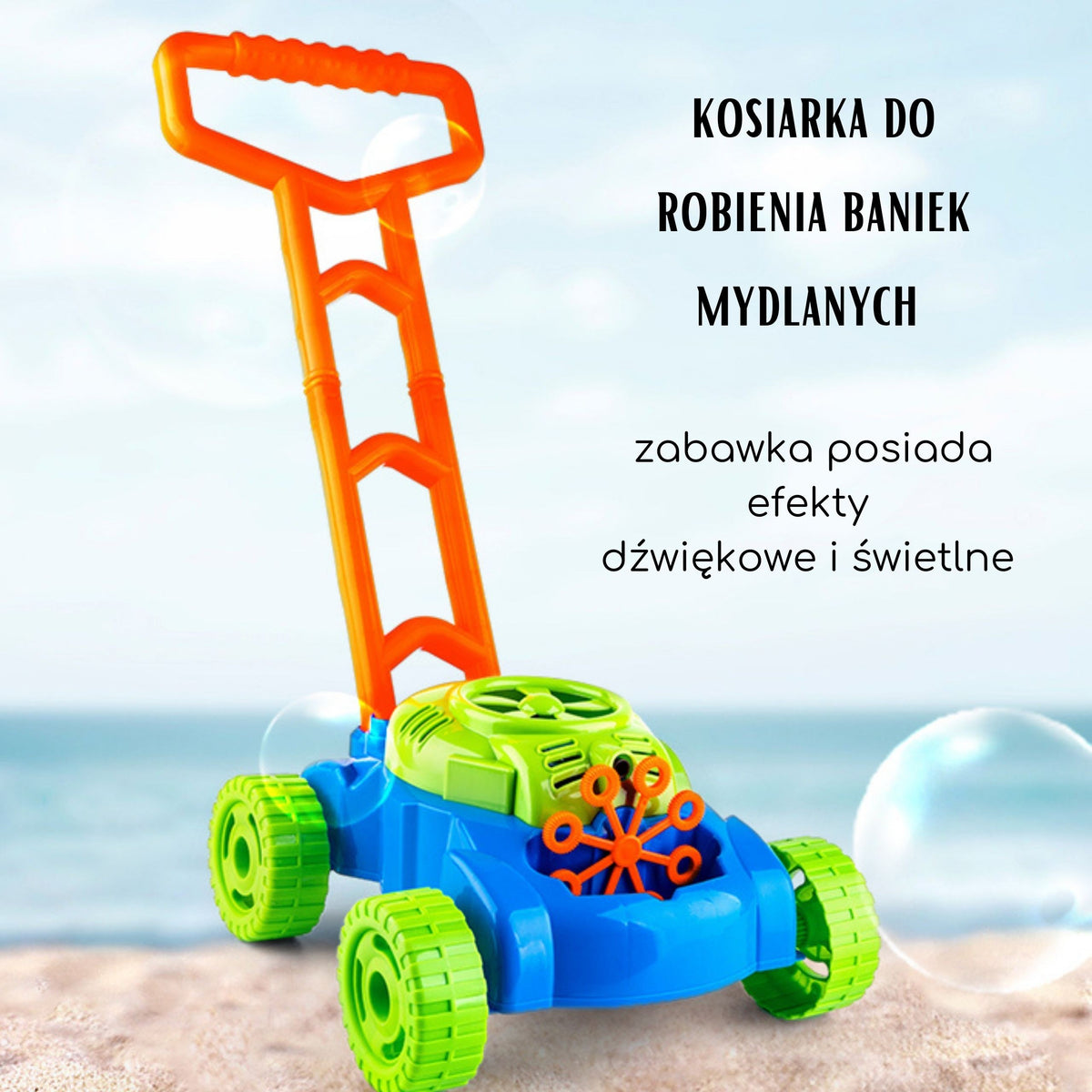 WOOPIE Vejapjovė su muilo burbulais ir garsais vaikams