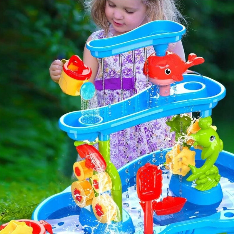 WOOPIE XL 3 lygių vandens ir smėlio stalas su priedais, 37 dalys – vaizdas 3