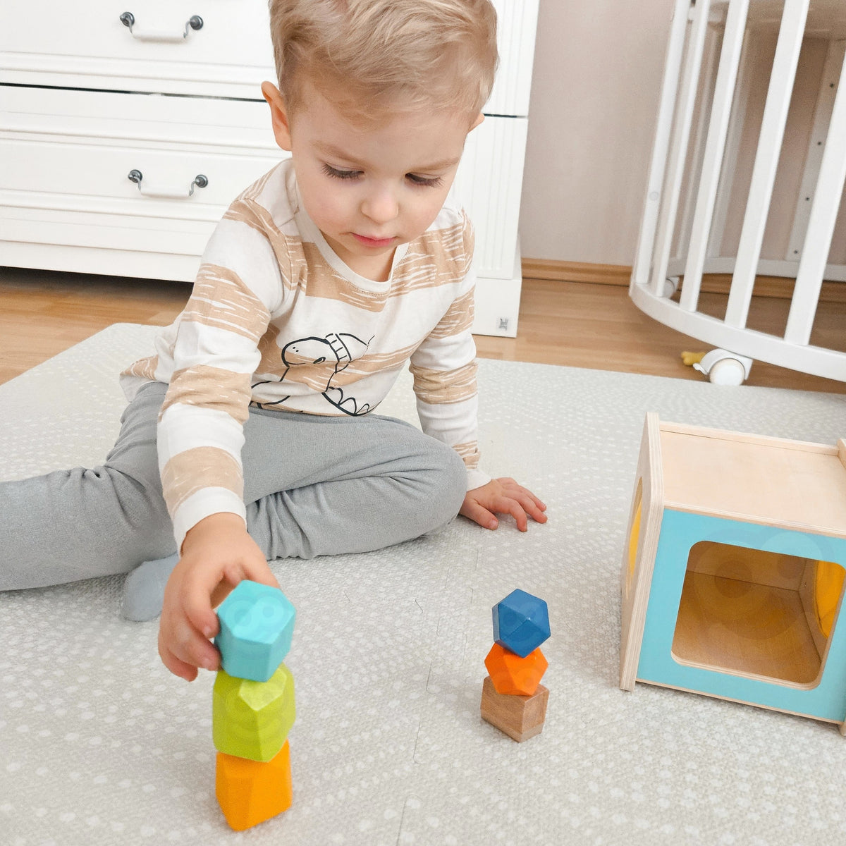 WOOPIE GREEN Montessori Lavinamoji Dėžutė 7in1 Vaikams 31-36 Mėn. FSC