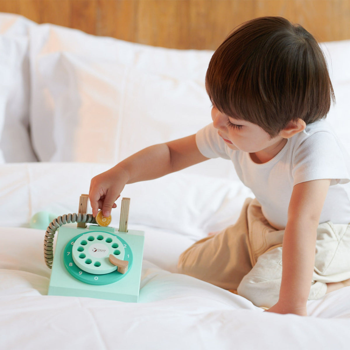 CLASSIC WORLD Medinis Telefono Aparatas Vaikams Vintažinis Stilius