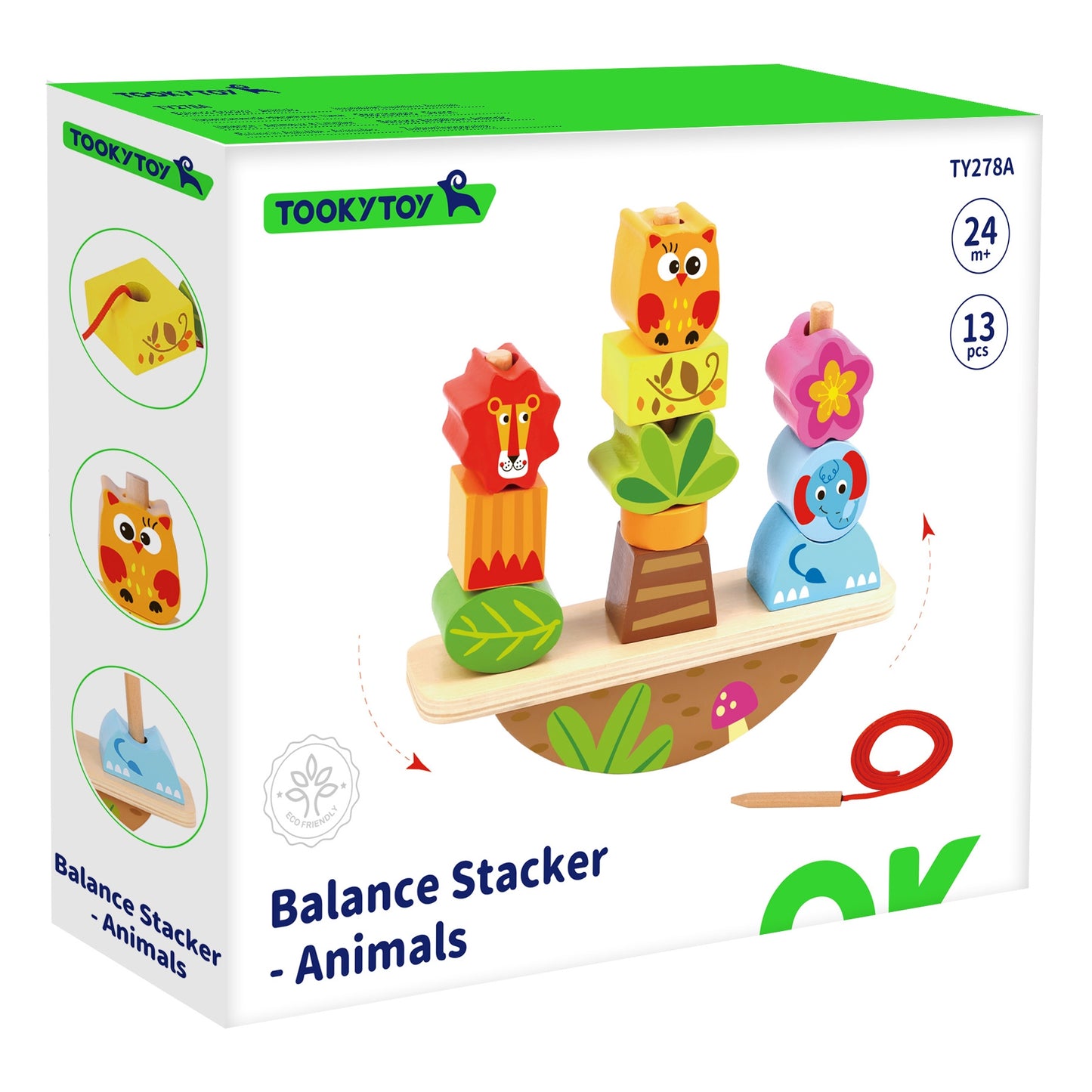 TOOKY TOY Balansuojanti dėlionė Gyvūnai – vaizdas 10