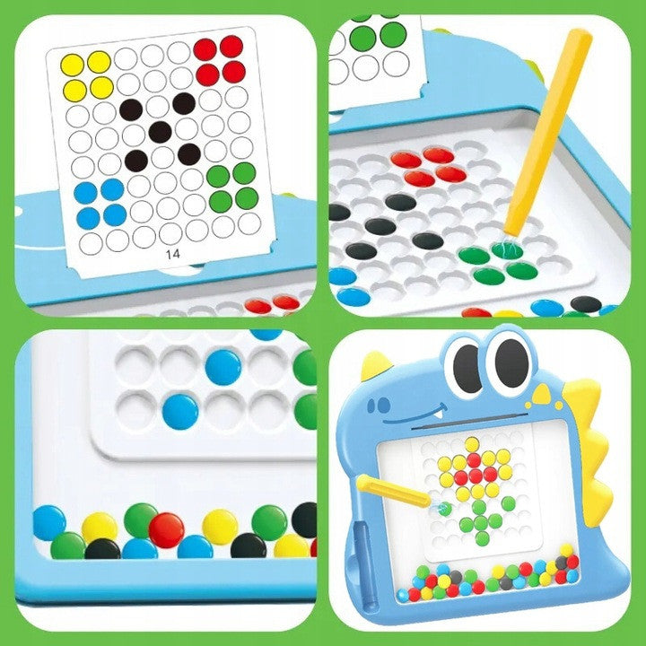 WOOPIE Magnetinė Mozaikos Lenta Montessori MagPad Dinozauras