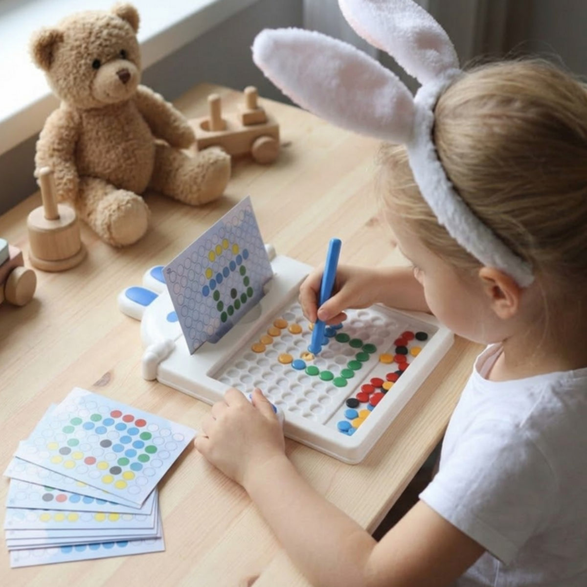 WOOPIE MagPad Magnetinė Lenta Triušis Montessori vaikams