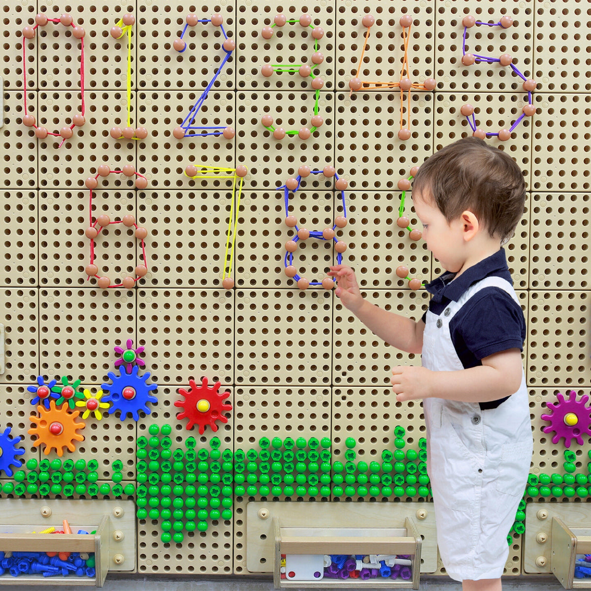 MASTERKIDZ Kaiščių ir virvelių rinkinys STEM lentai kurti ir mokytis
