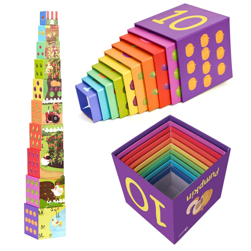 CLASSIC WORLD galvosūkis, Piramidės kaladėlės 10 vnt – vaizdas 2