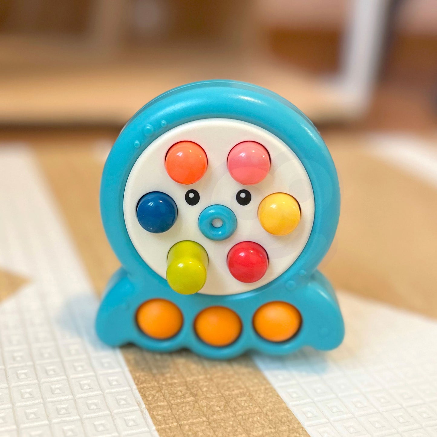 WOOPIE Reakcijos žaidimas „Spausk kurmį“ su virvele, aštuonkojis, rožinis 2in1, apverstas žaidimas – vaizdas 3