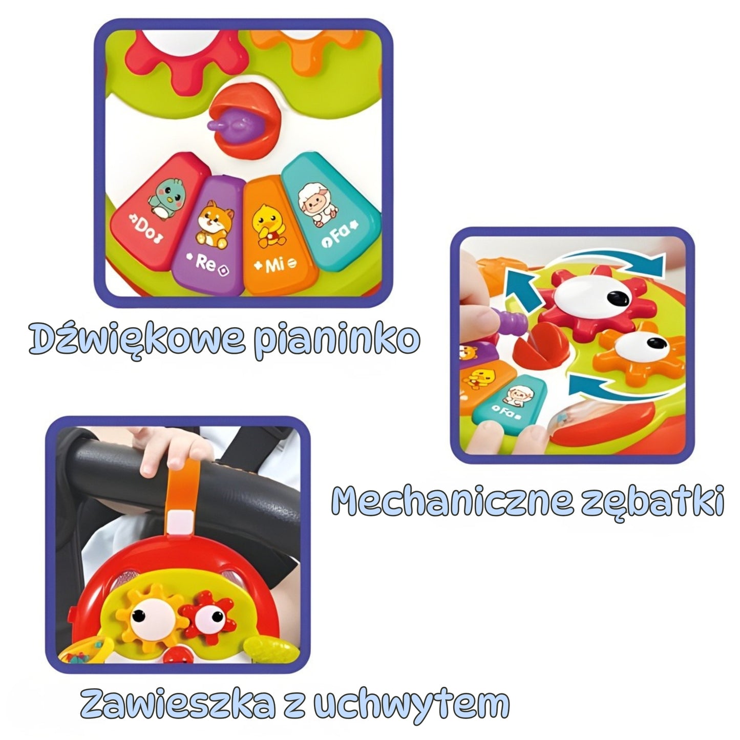 WOOPIE BABY Interaktyvus žaislas Pelėda: Pianinas su šiugždančia uodega – vaizdas 3