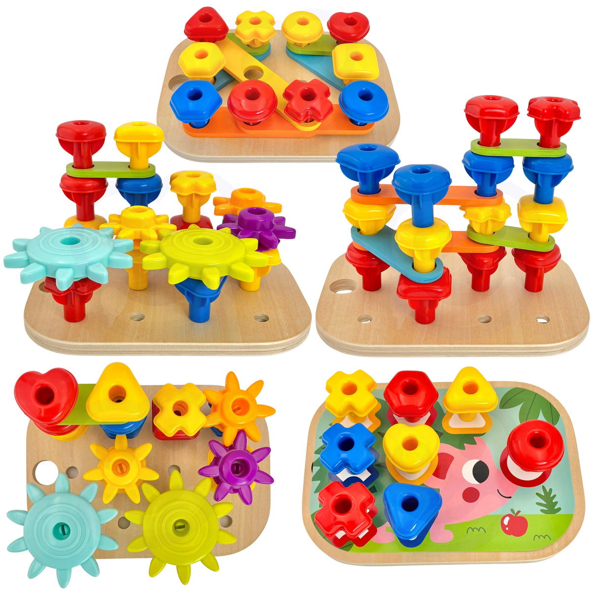 WOOPIE GREEN Montessori 12in1 Motorinė Konstravimo Dėžė FSC