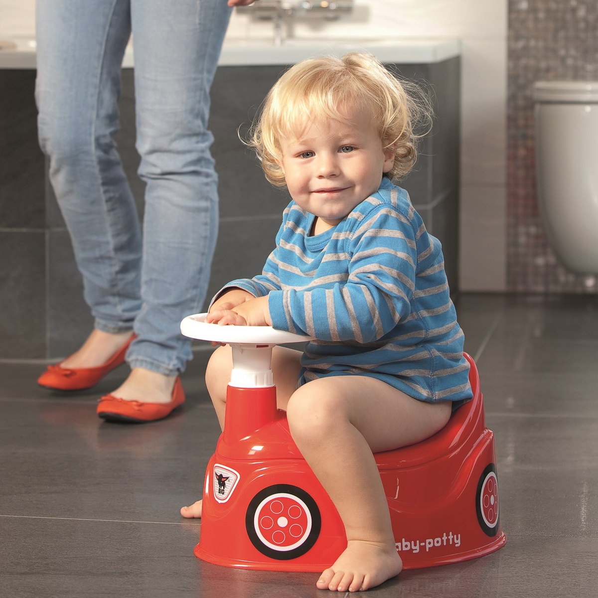 BIG New Bobby Car naktipuodis su vairu vaikams