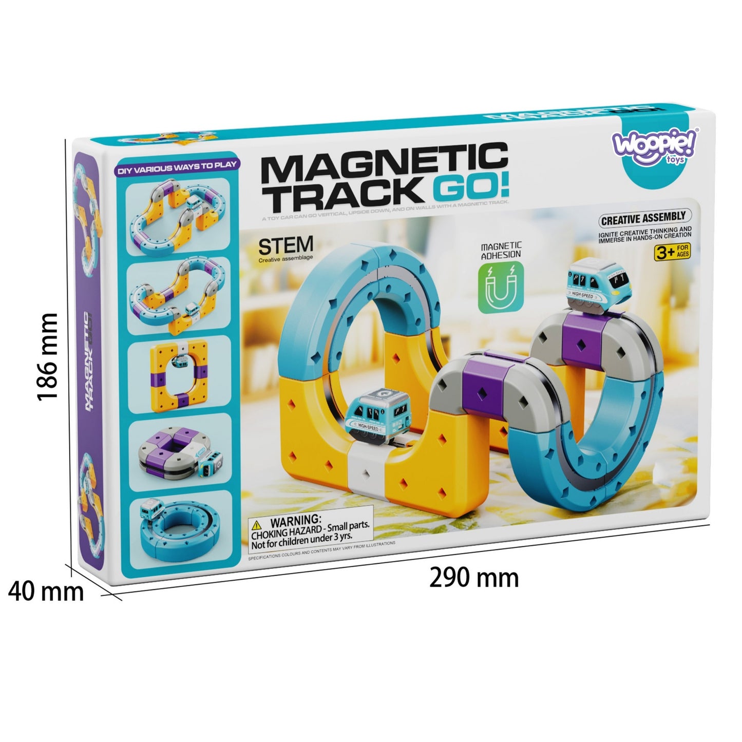 WOOPIE Magnetinė Trasa su Patraukimo Efektu STEM 39 dalys