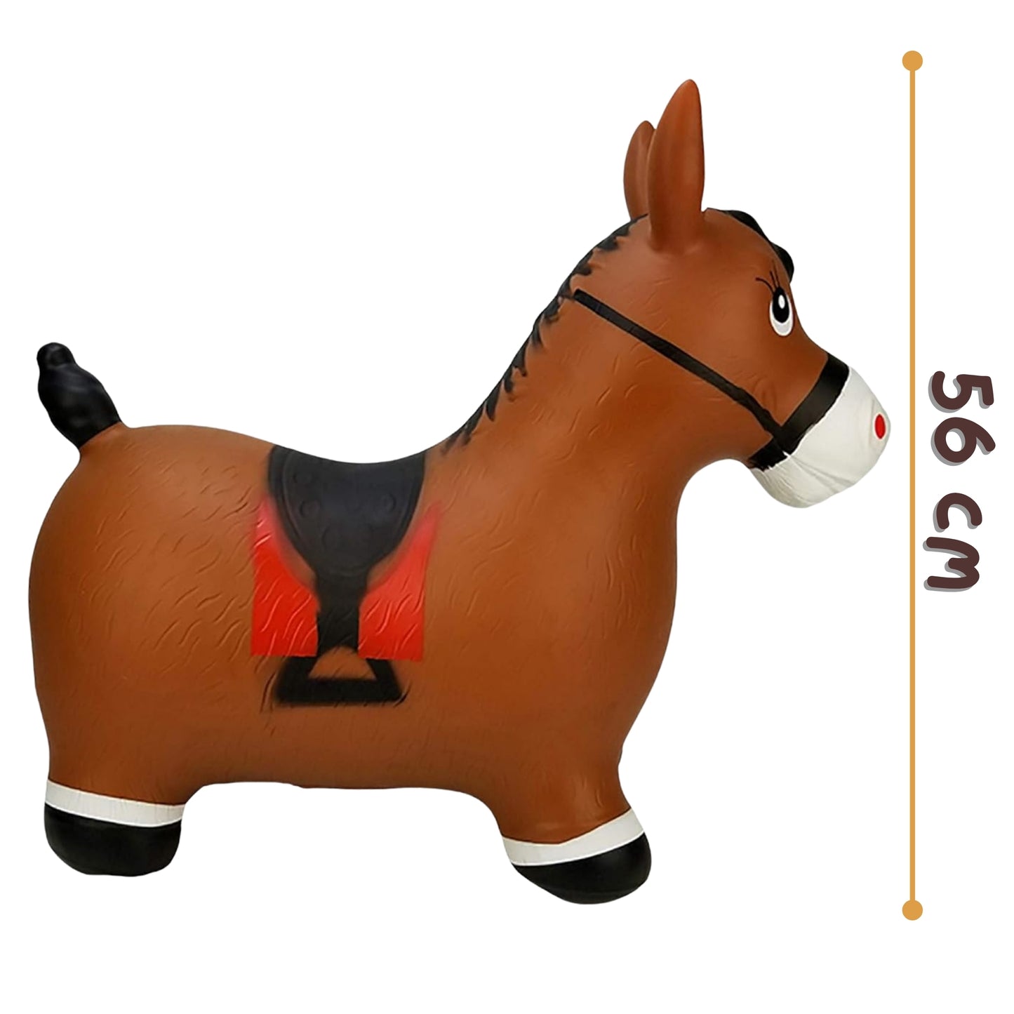 WOOPIE Pripučiamas guminis šokliukas arkliukas su pompa – vaizdas 4