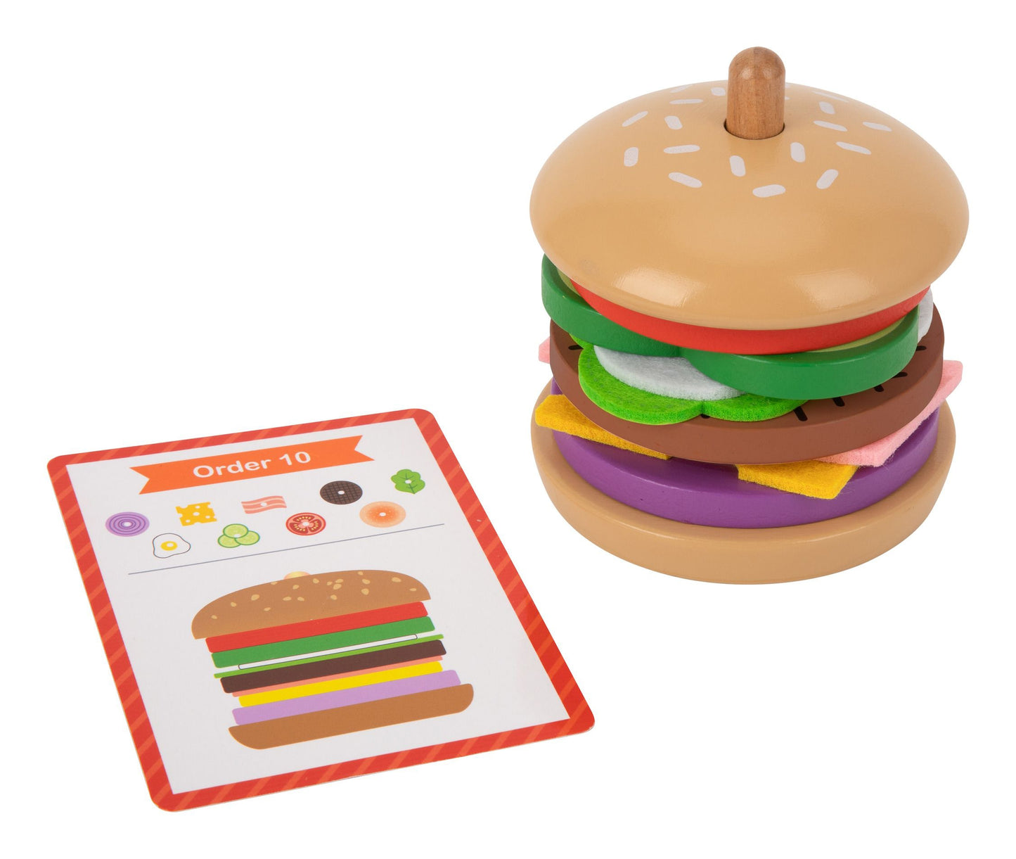WOOPIE GREEN Medinis Burgerio Dėlionės Rinkinys Vaikams, 15 dalių – pagrindinis vaizdas