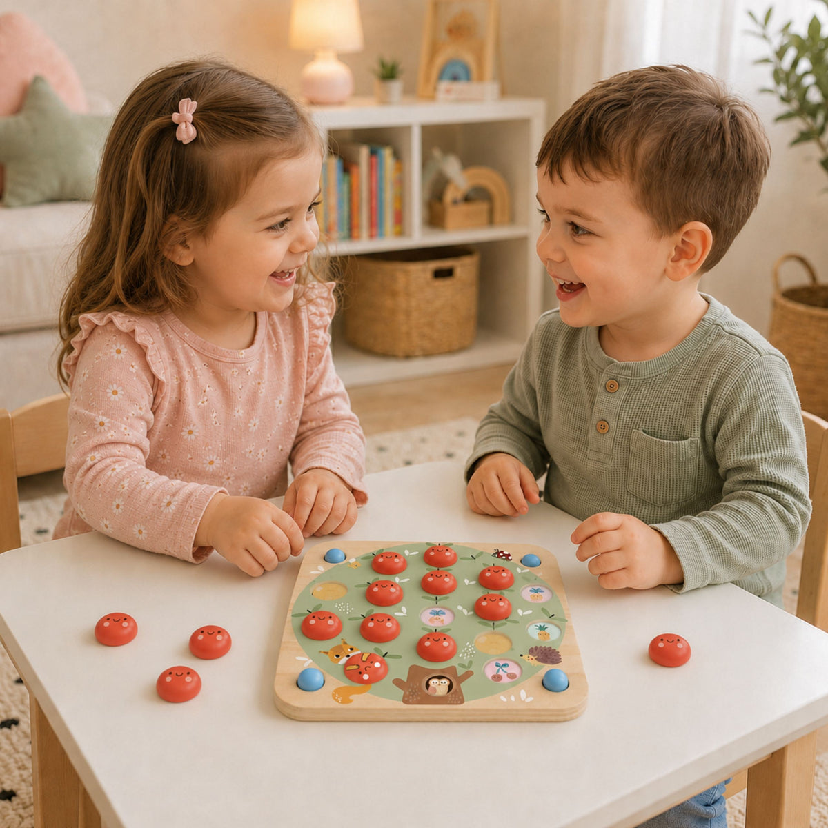 TOOKY TOY Obuolių atminties žaidimas – medinis lavinamasis žaislas