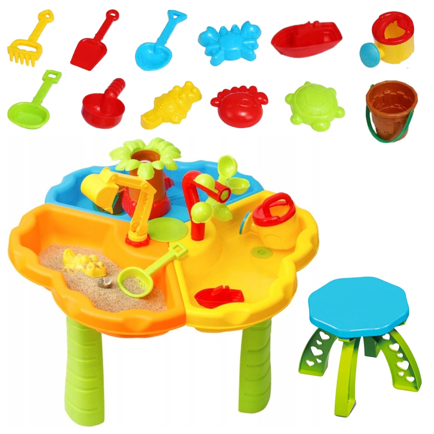 WOOPIE Vandens ir smėlio stalas 2in1 su kėdute – vaizdas 2