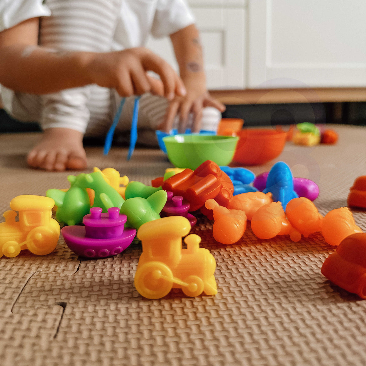 WOOPIE Montessori Rūšiuoklis Transporto Priemonės 44 vnt.