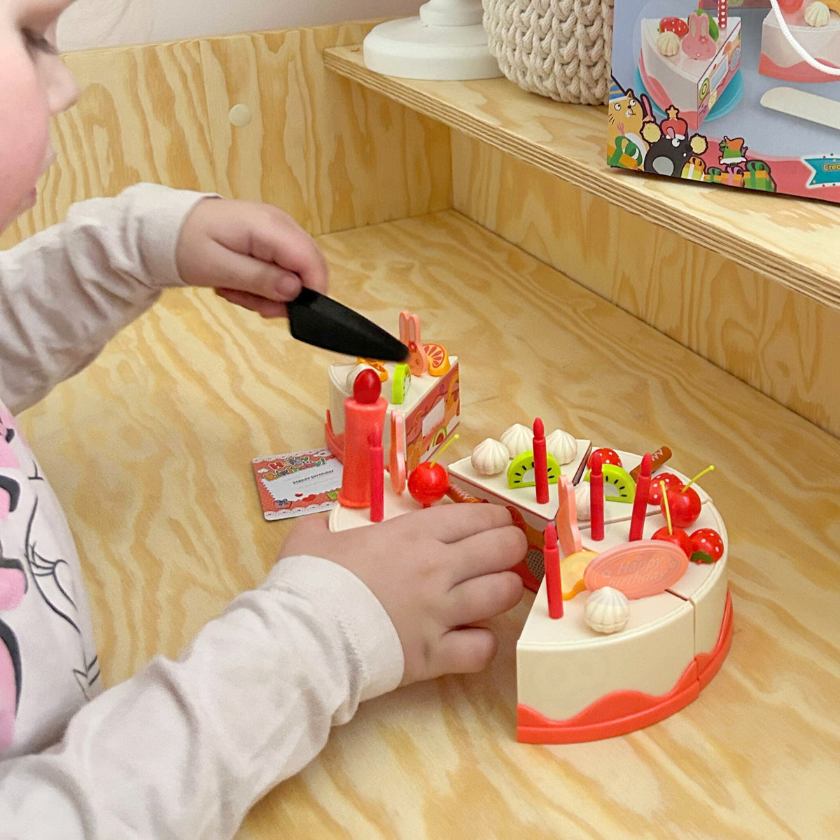 WOOPIE Žaislinė Gimtadienio Tortas Pjaustymo Rinkinys 40 vnt.