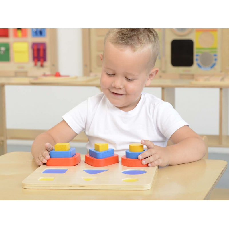 MASTERKIDZ geometrinių blokų rūšiuoklis Montessori – vaizdas 3