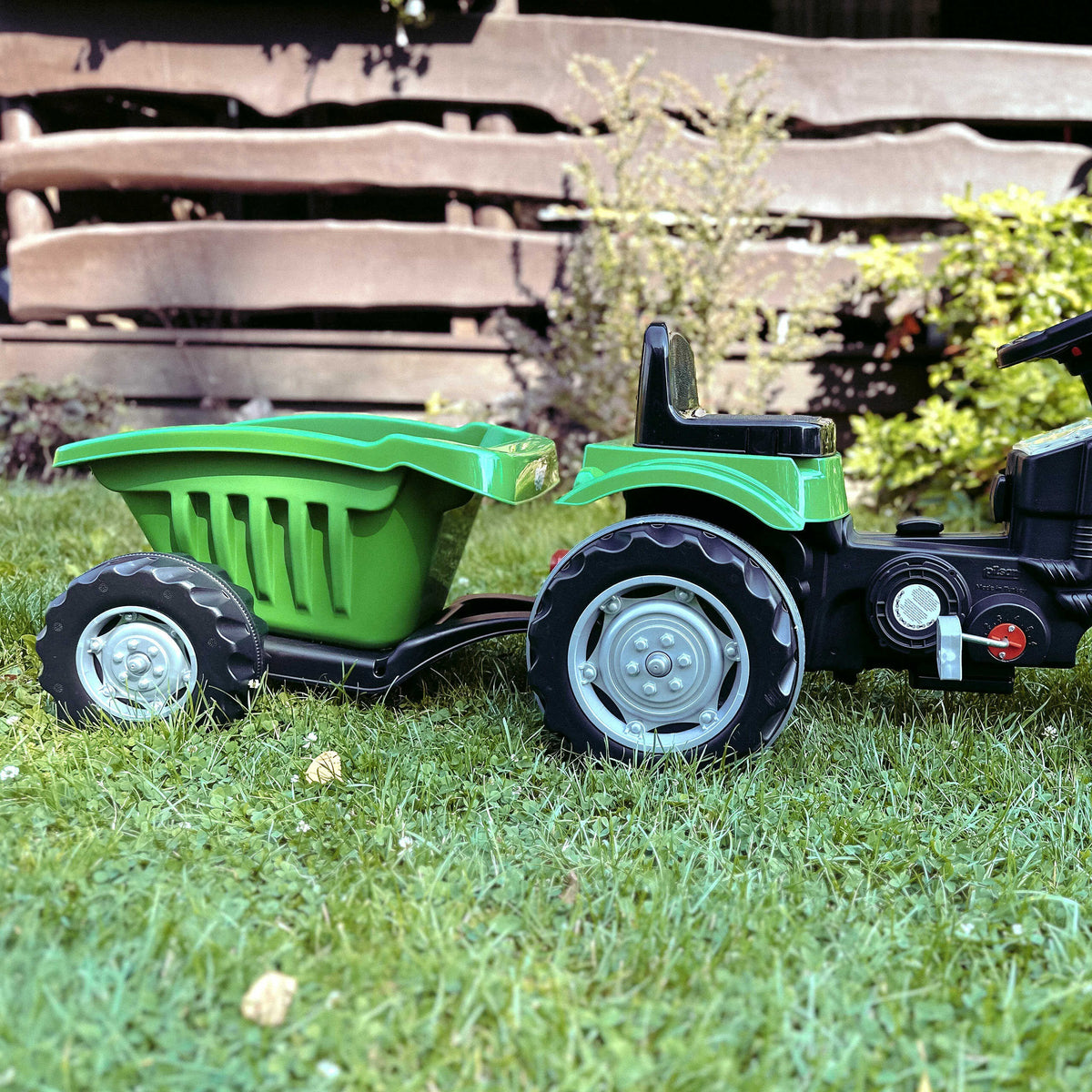 WOOPIE Farmer GoTrac MAXI minamas traktoriukas su priekaba
