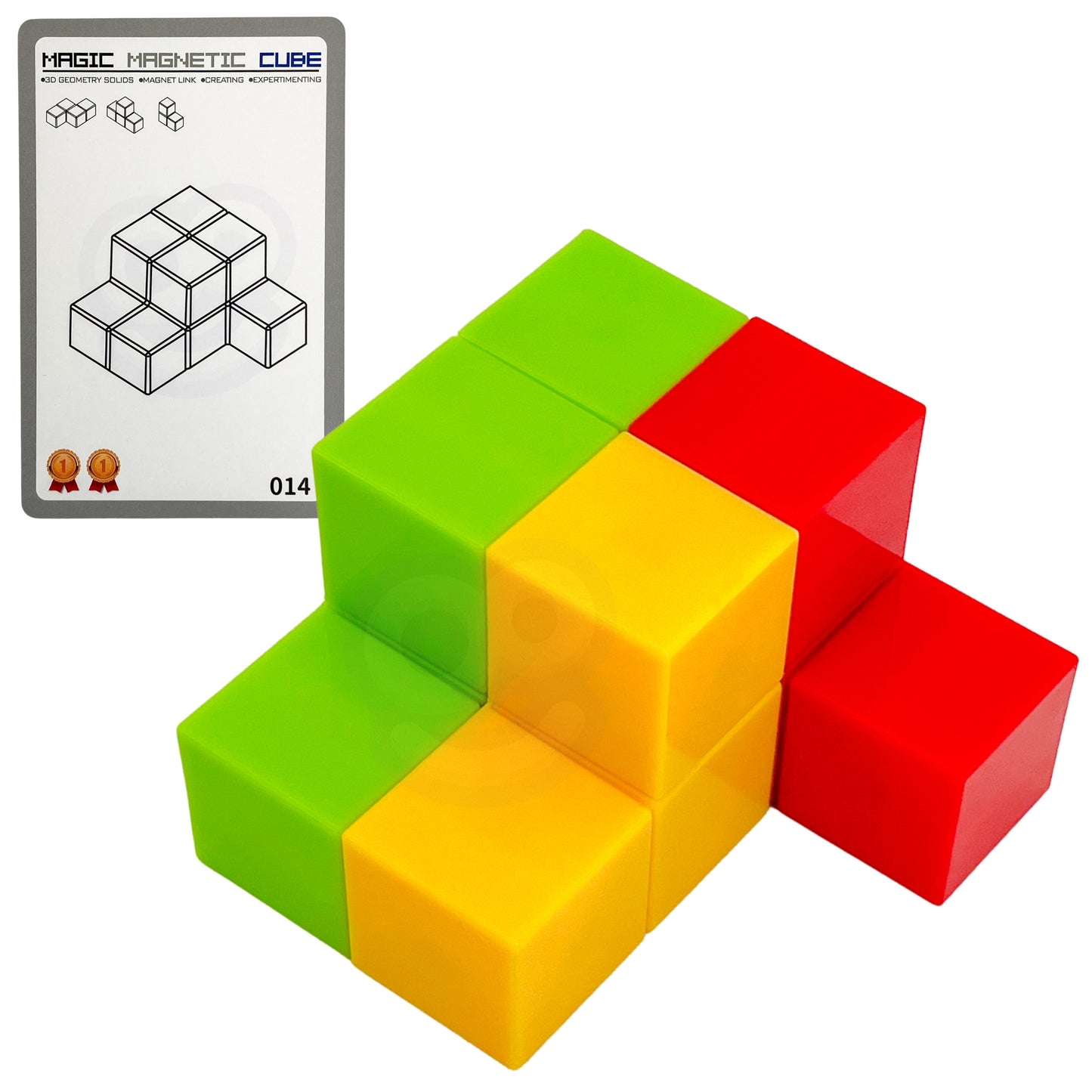 WOOPIE Tetris 3D Kubų Dėlionė su Kortelių Rinkiniu 54 vnt.