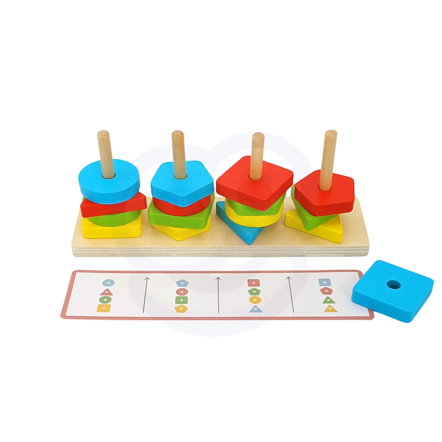WOOPIE GREEN Montessori Dėlionė Piramidė Gyvūnėliai, 27 det – pagrindinis vaizdas