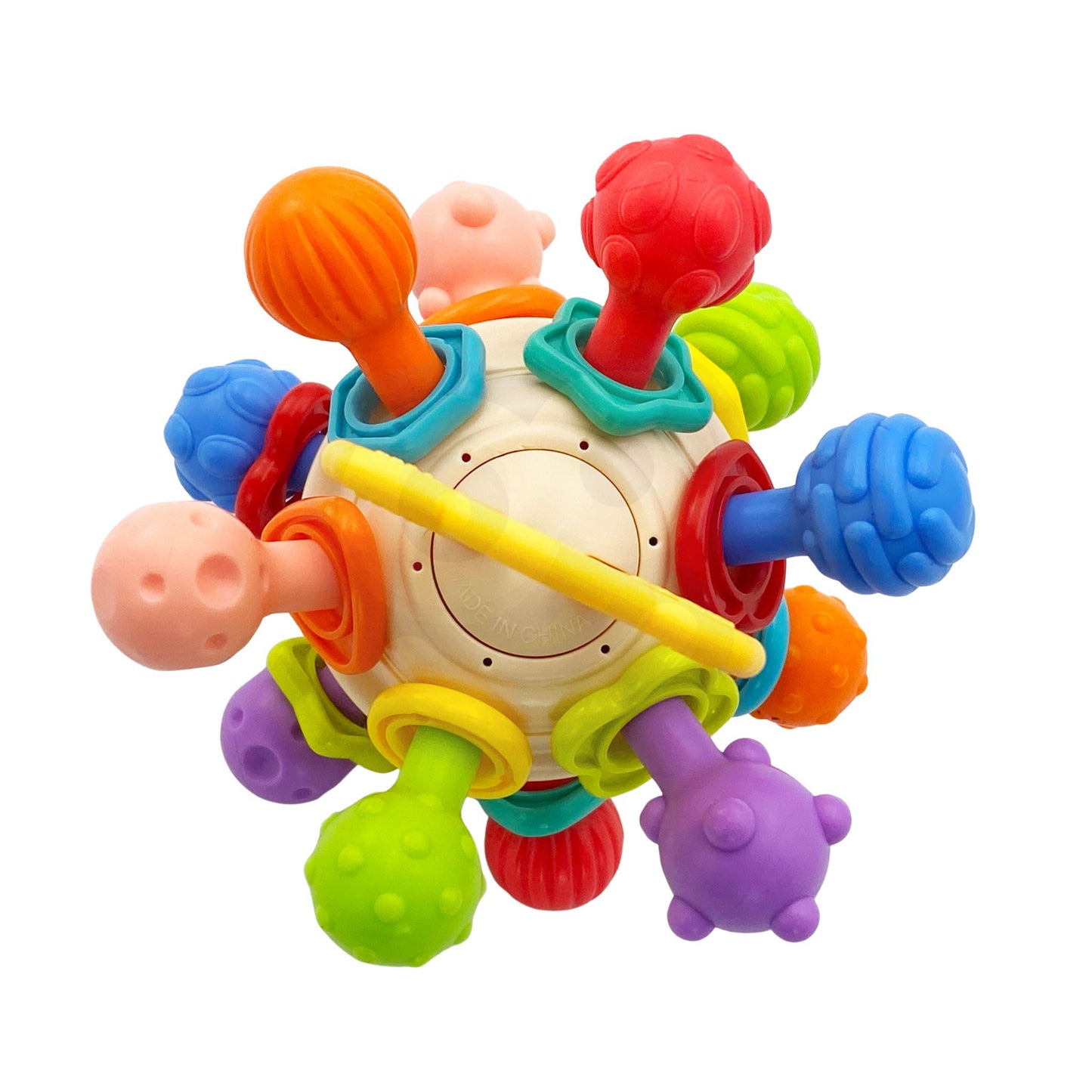 WOOPIE BABY Minkštas 2in1 Barškutis ir Kramtukas, Sensorinis Žaislas Kūdikiams (0m+) – vaizdas 6