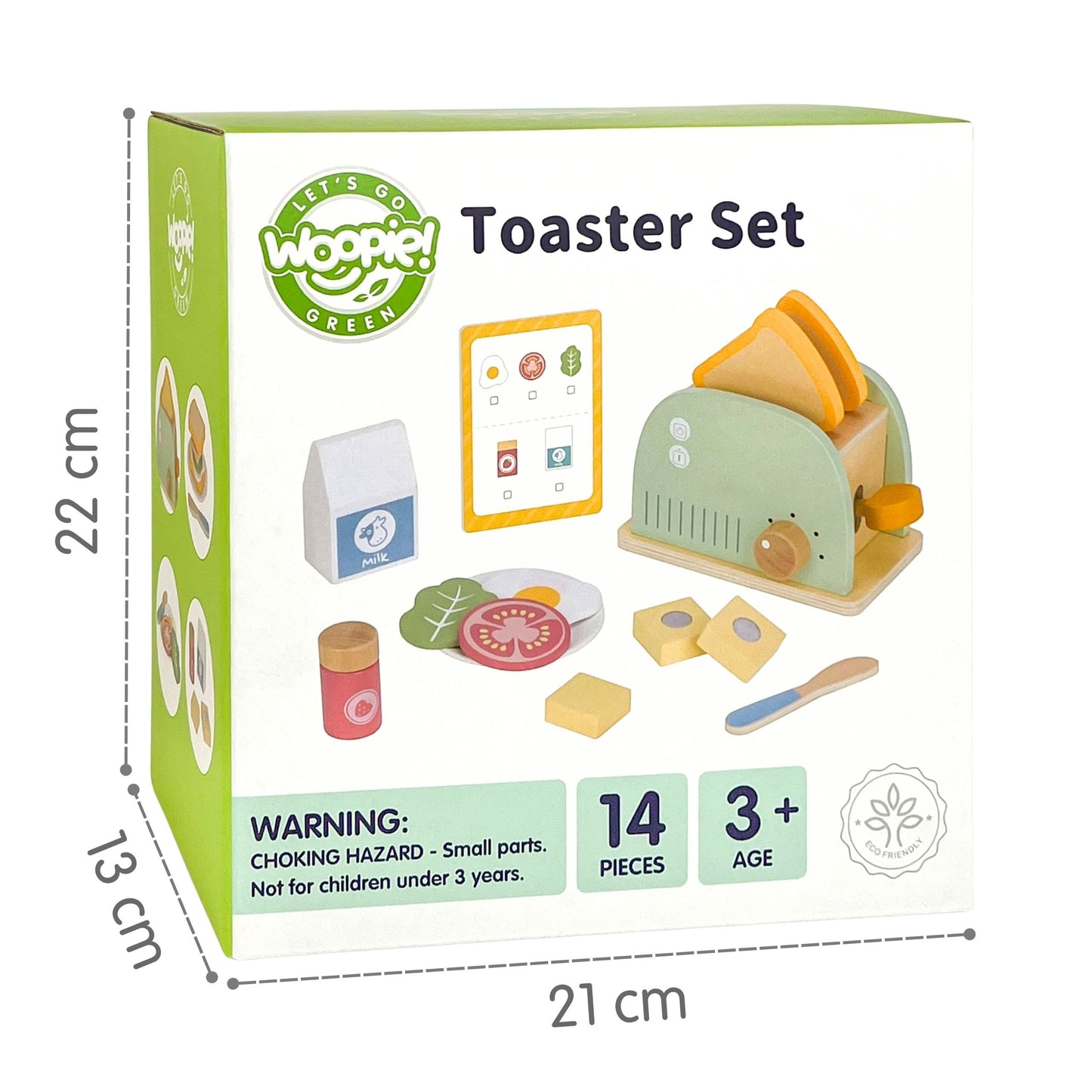 WOOPIE GREEN Medinis skrudintuvas Pusryčių rinkinys, su priedais – vaizdas 8