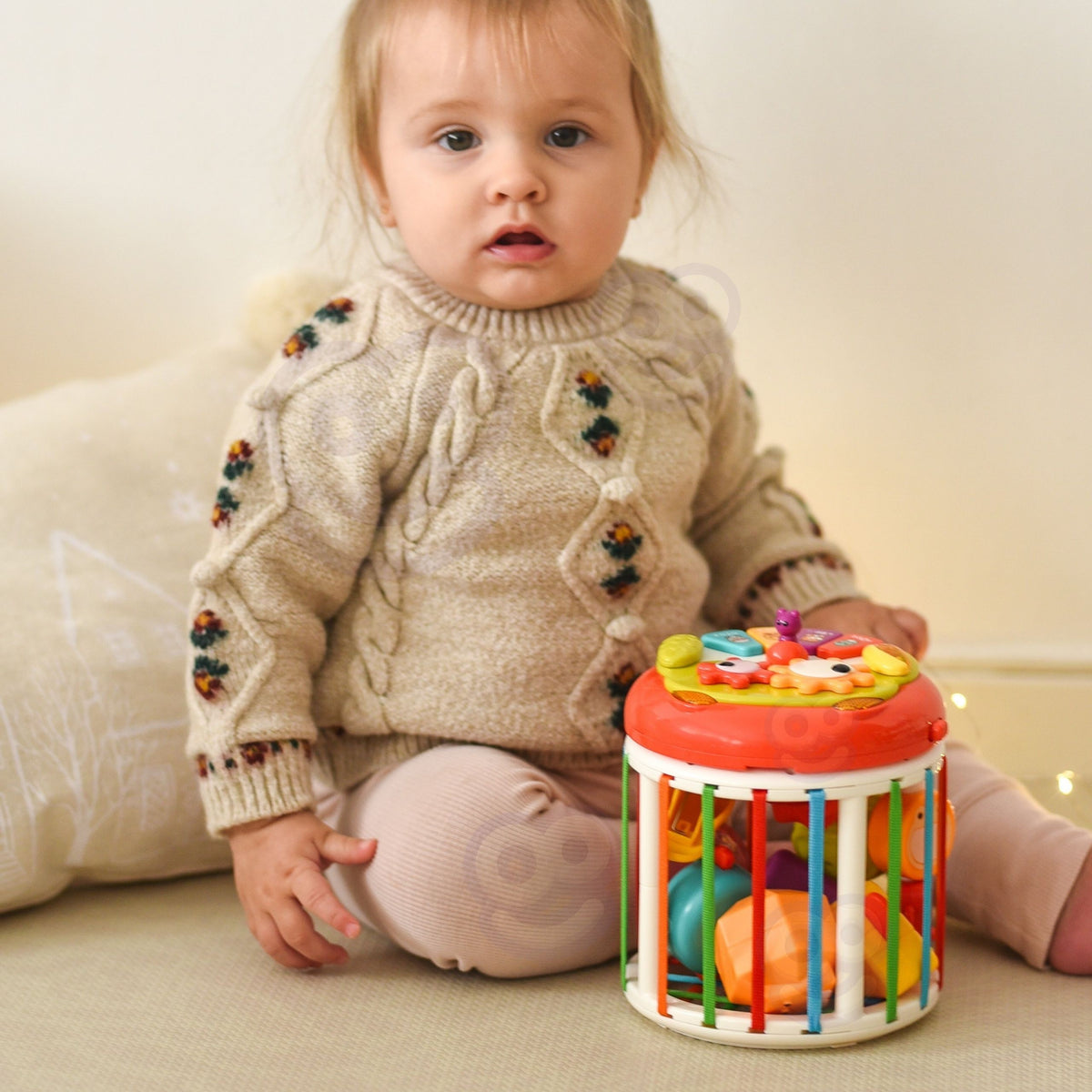 WOOPIE BABY Interaktyvus Sensorinis Kubas su Būgnu