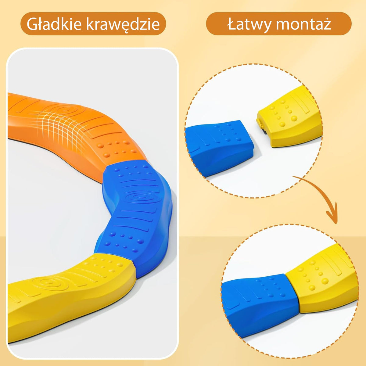 WOOPIE Modulinis Pusiausvyros Takas Sensorinis Ratas 8 elementai