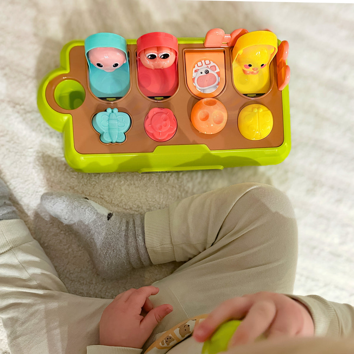 WOOPIE BABY Lavinamasis Žaislas Iššokantys Gyvūnėliai Ūkis