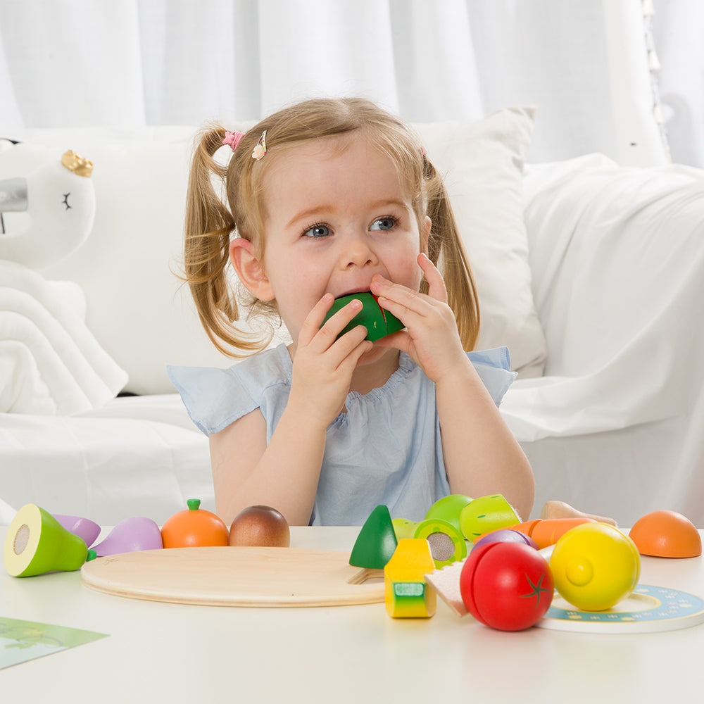 CLASSIC WORLD Medinis Velcro vaisių pjaustymo rinkinys – vaizdas 3