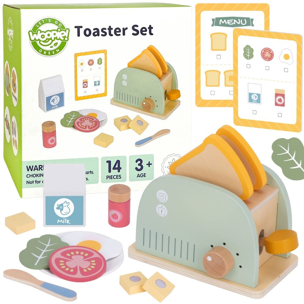 WOOPIE GREEN Medinis skrudintuvas Pusryčių rinkinys su 14 priedų – pagrindinis vaizdas