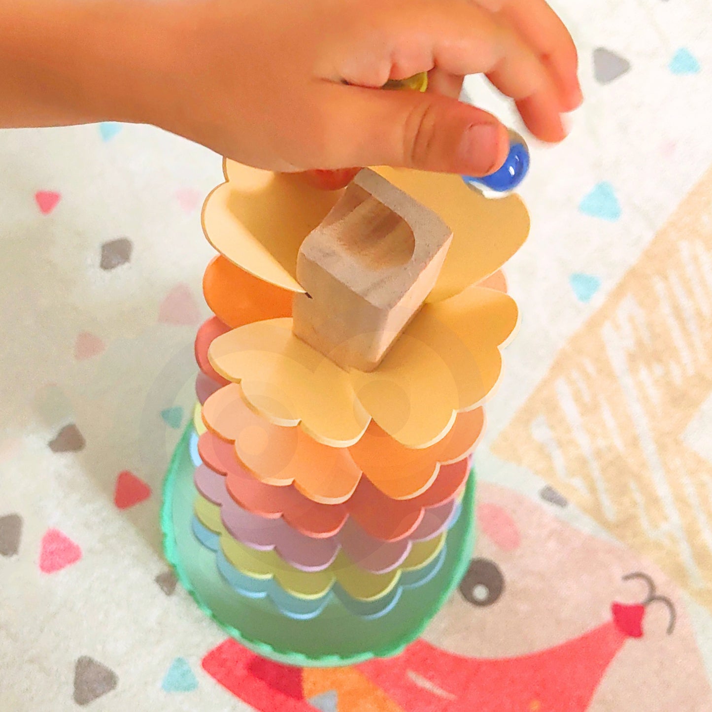 Woopie Green medinis muzikinis kulodromas „Vaivorykštės medelis“ – Montessori žaislas – vaizdas 2