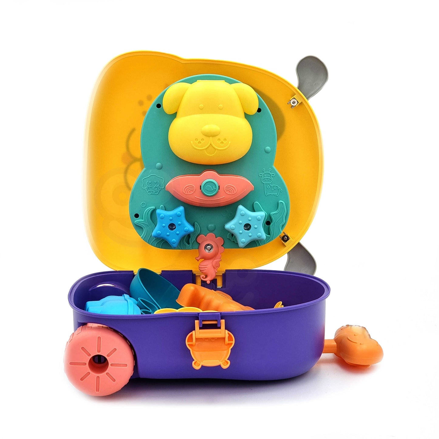 WOOPIE Smėlio ir Vandens žaislų rinkinys 3in1 Lagaminas Šuniukas, 3 vnt – vaizdas 5