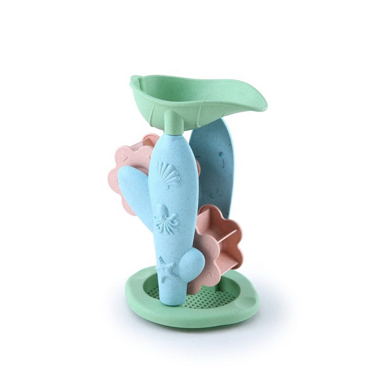 WOOPIE GREEN Smėlio rinkinys su kibirėliu ir malūnėliu, 4 dalys, Organinė, biologiškai skaidi medžiaga – vaizdas 2