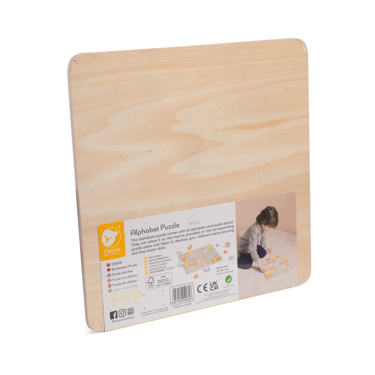 CLASSIC WORLD Medinė dėlionė Montessori 27 el – vaizdas 4