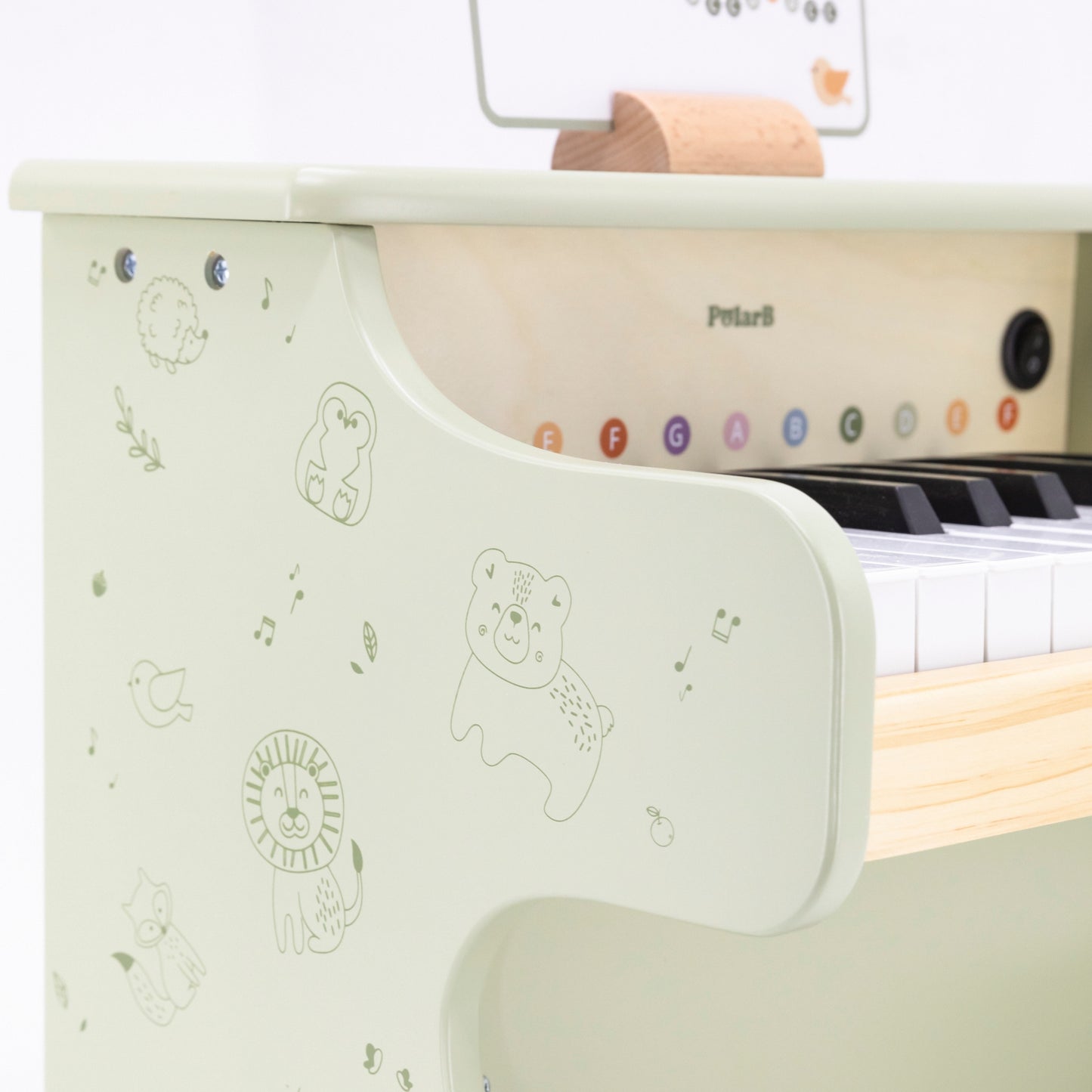 Viga Žalias Medinis Pianinas Mokymasis Groti – Vaikams nuo 3 m.