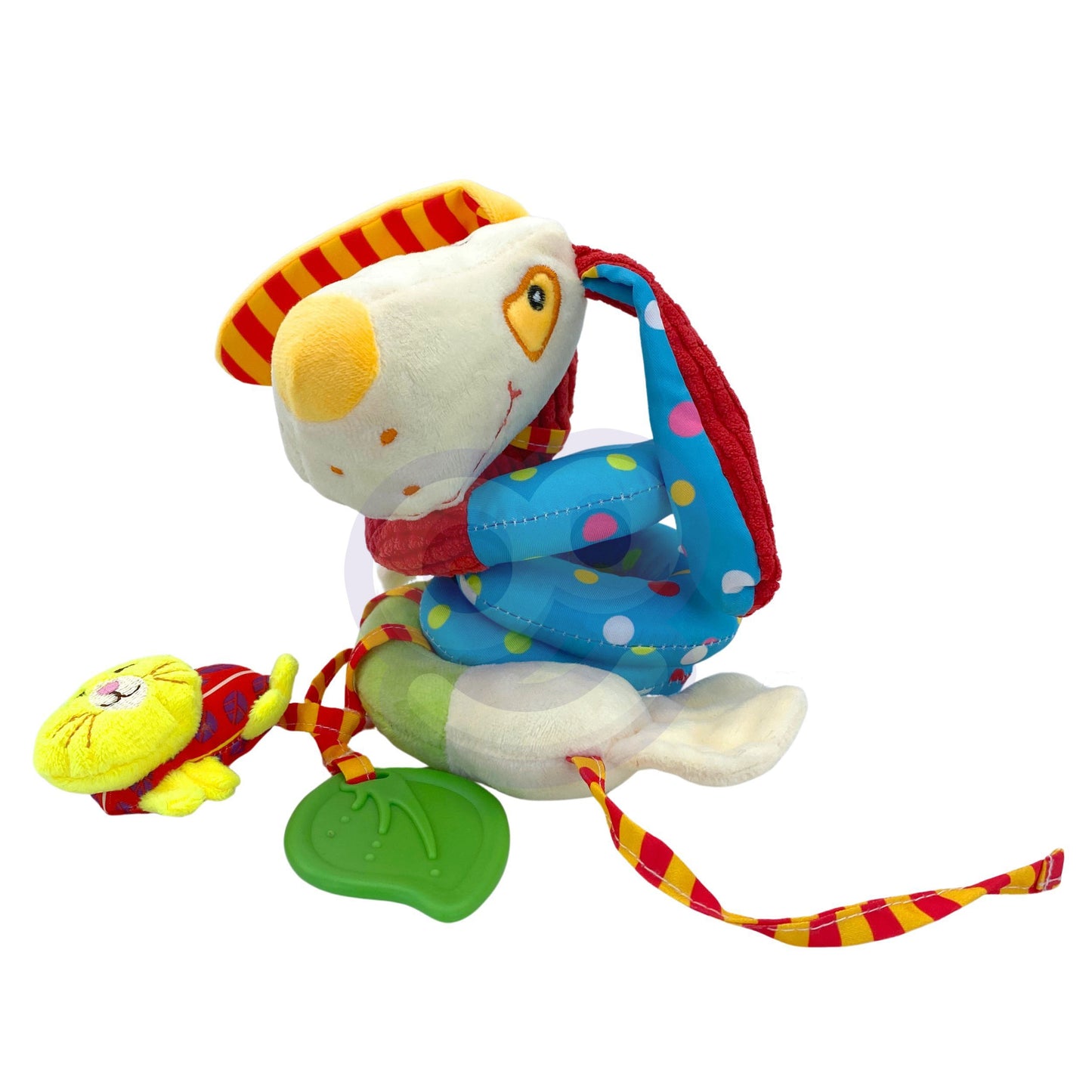 WOOPIE BABY Minkšta edukacinė spiralė-pakabinamas žaislas šuniukas vežimėliui / lovytei – vaizdas 7