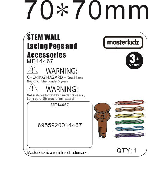 MASTERKIDZ Kaiščių ir virvelių rinkinys STEM lentai kurti ir mokytis
